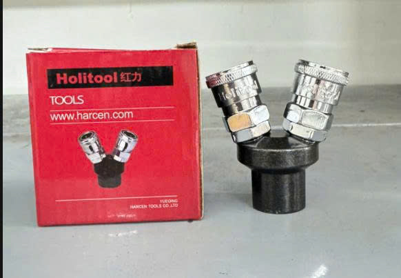 Đầu nối nhanh 2 chia tròn Holitool_HKD