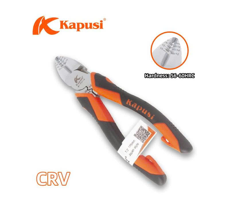 Kìm CẮT + Tuốt dây điện  KPS 7.3' Cam Đen_K8086