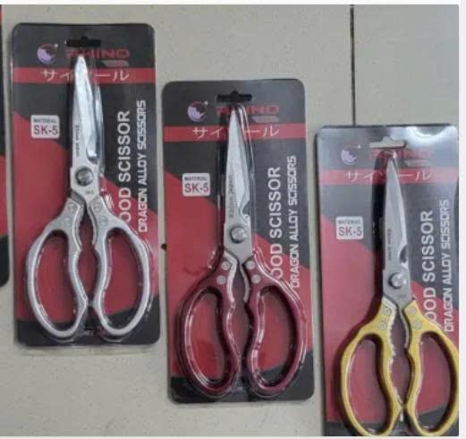 Kéo tay cầm ĐỎ ĐÔ RHINO_Răng cưa + Khui bia + Kẹp càng cua